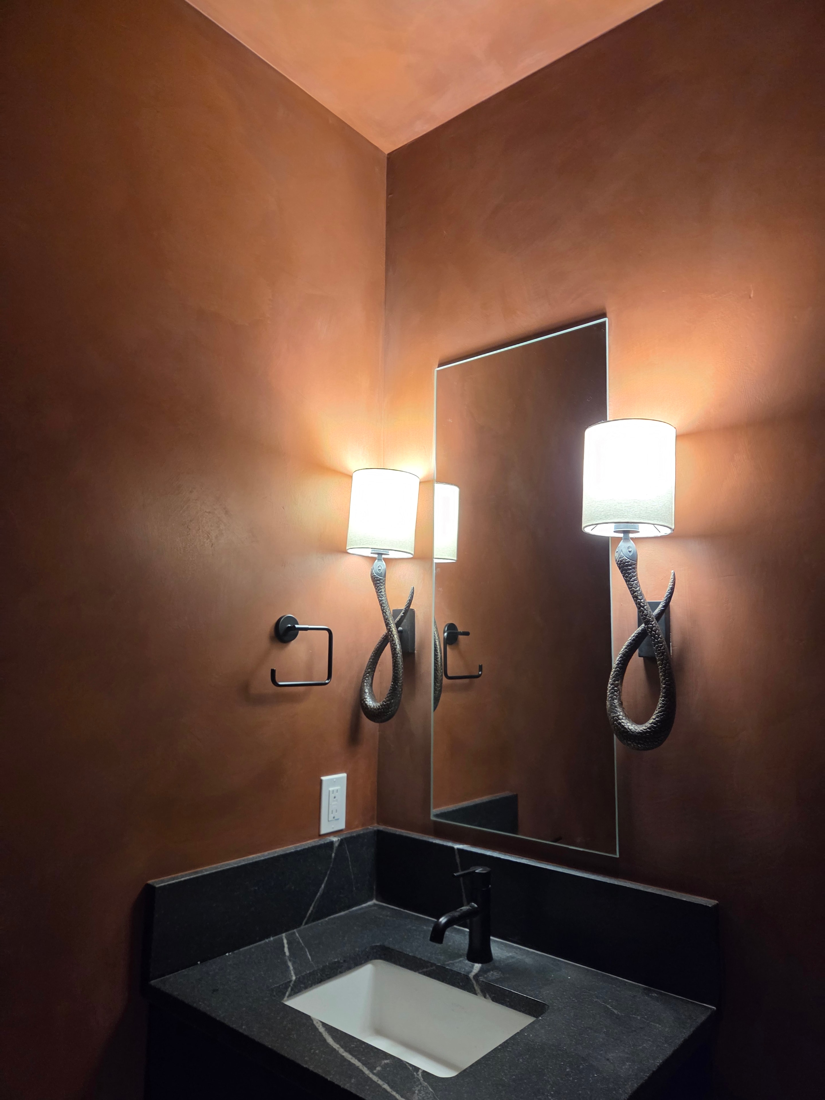 Deep metallic wall glaze